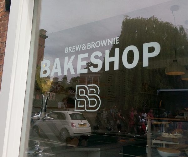 Brew & Brownie Bakeshop: Example Signage