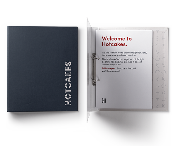 Hotcakes: Mocked onto binder