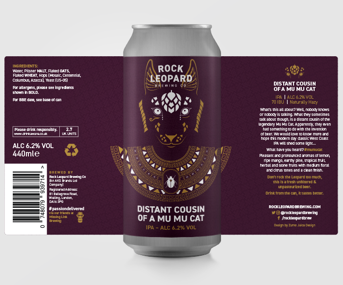 Rock Leopard Brewing Co: Distant Cousin of a MuMu Cat Artwork